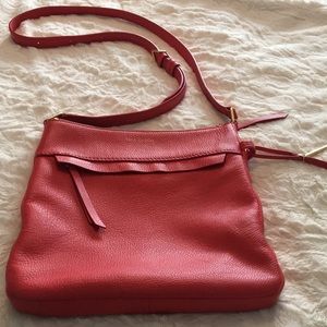 Vera Bradley Coral Leather Crossbody Purse